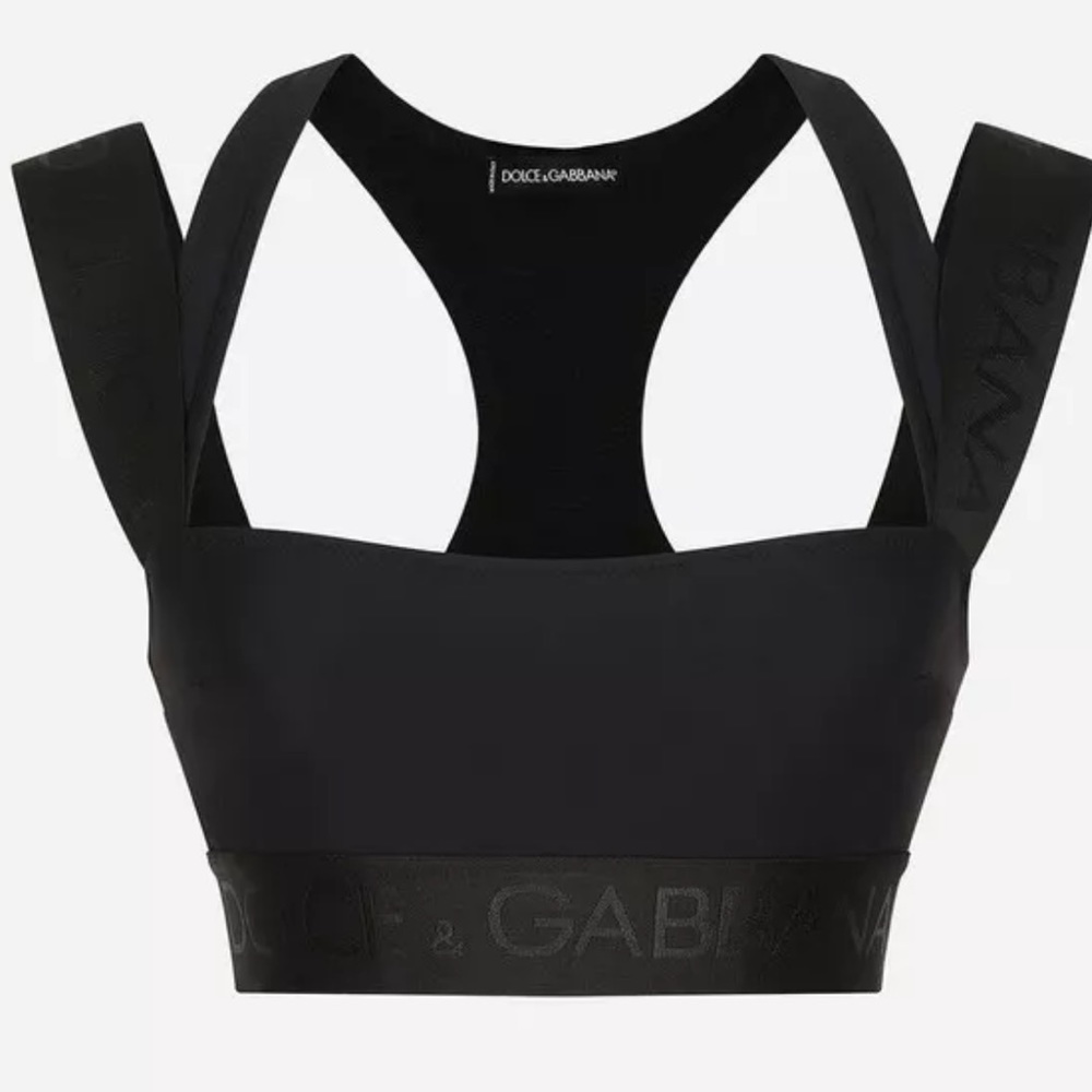 DOLCE & GABBANA jersey bralette top (size L)- NEW!